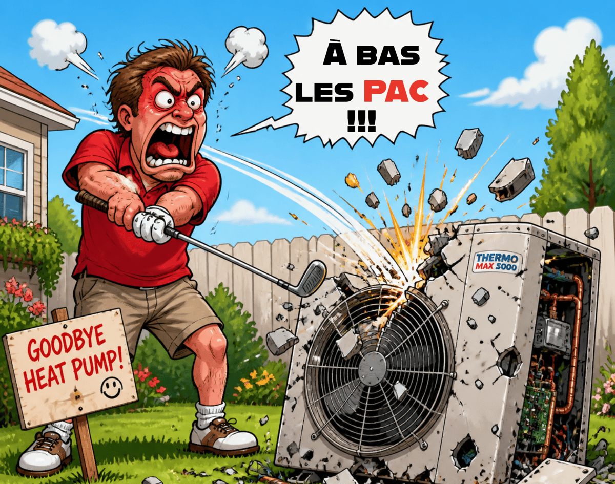 homme casse une PAC