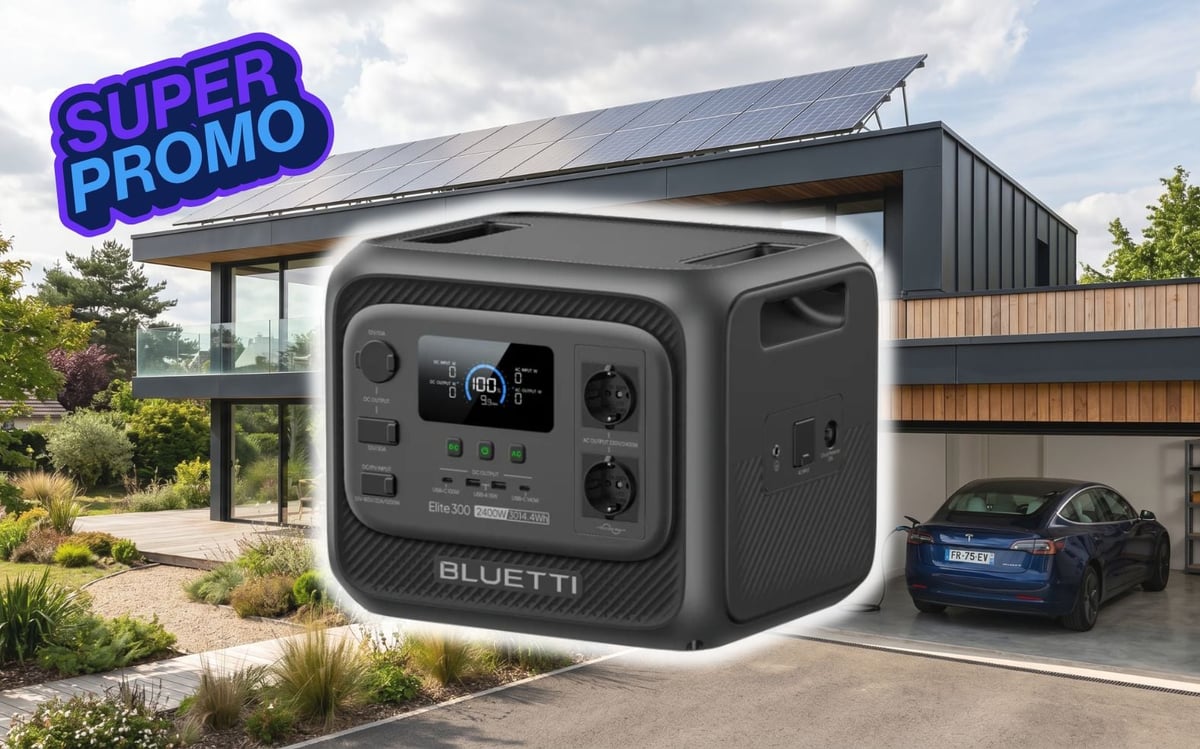 Station électrique Bluetti Elite 400 avec roues et poignées, capacité 3840 Wh, en promotion à 1799 €