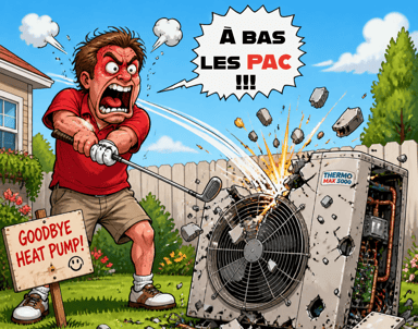 homme casse une PAC