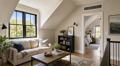 Fenêtre double vitrage posé dans le cadre de travaux de rénovation énergétique d'un appartement.