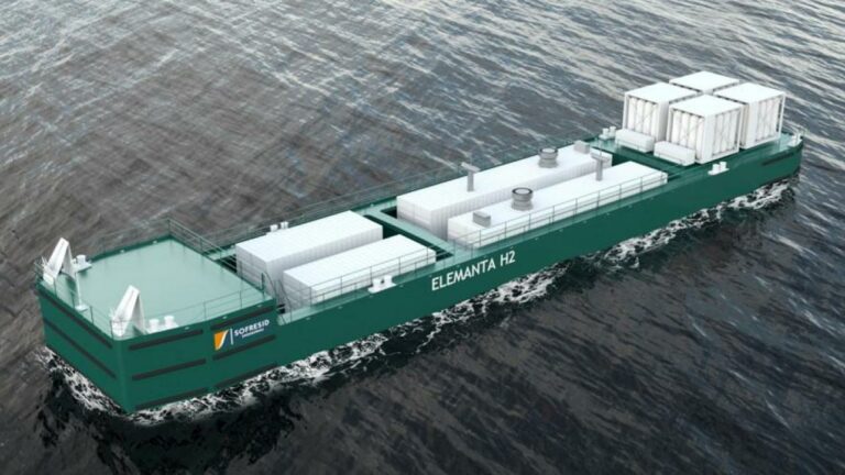 Cette barge à hydrogène pourra électrifier les navires à quai