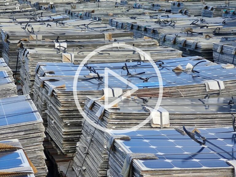 Dans les coulisses d’une usine de recyclage de panneaux solaires