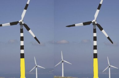 À quoi peuvent bien servir ces éoliennes bicolores ?