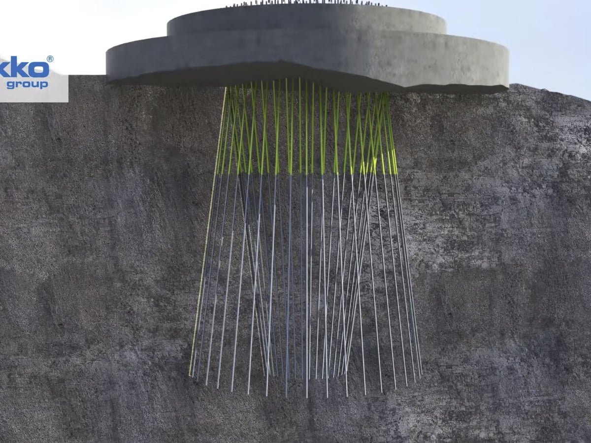 La fondation en béton d