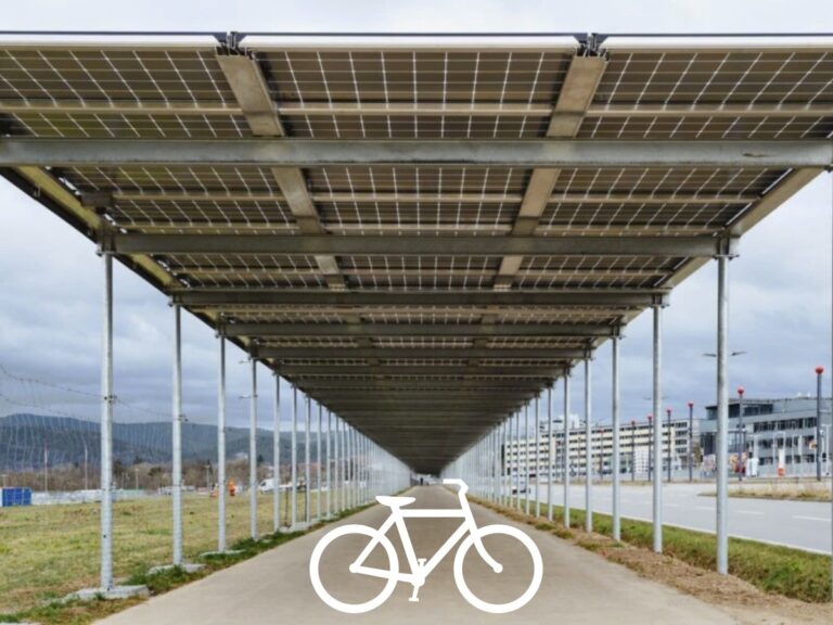Voici la première piste cyclable à ombrière solaire d’Europe