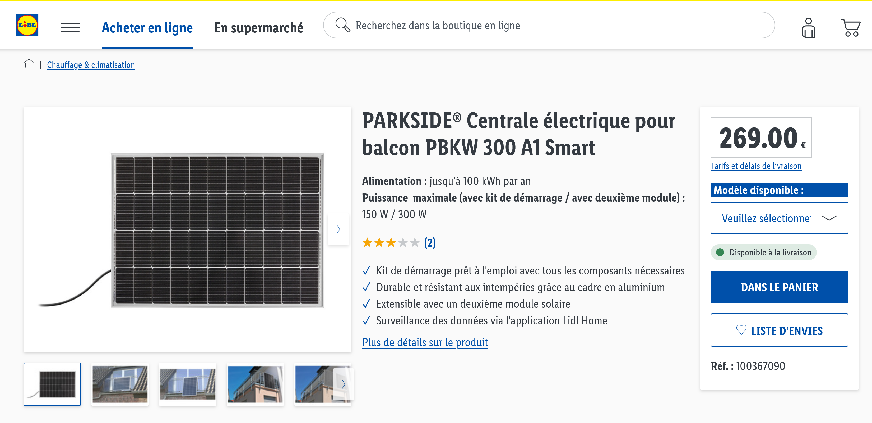 Le panneau solaire Lidl débarque en France