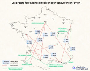 Quelles lignes ferroviaires construire pour en finir avec les vols intérieurs en France ?