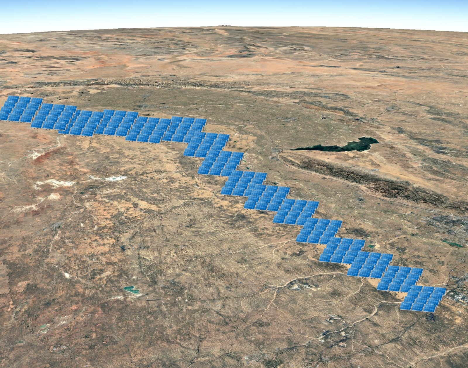 400 km de panneaux solaires : voici la nouvelle grande muraille que la Chine commence à construire