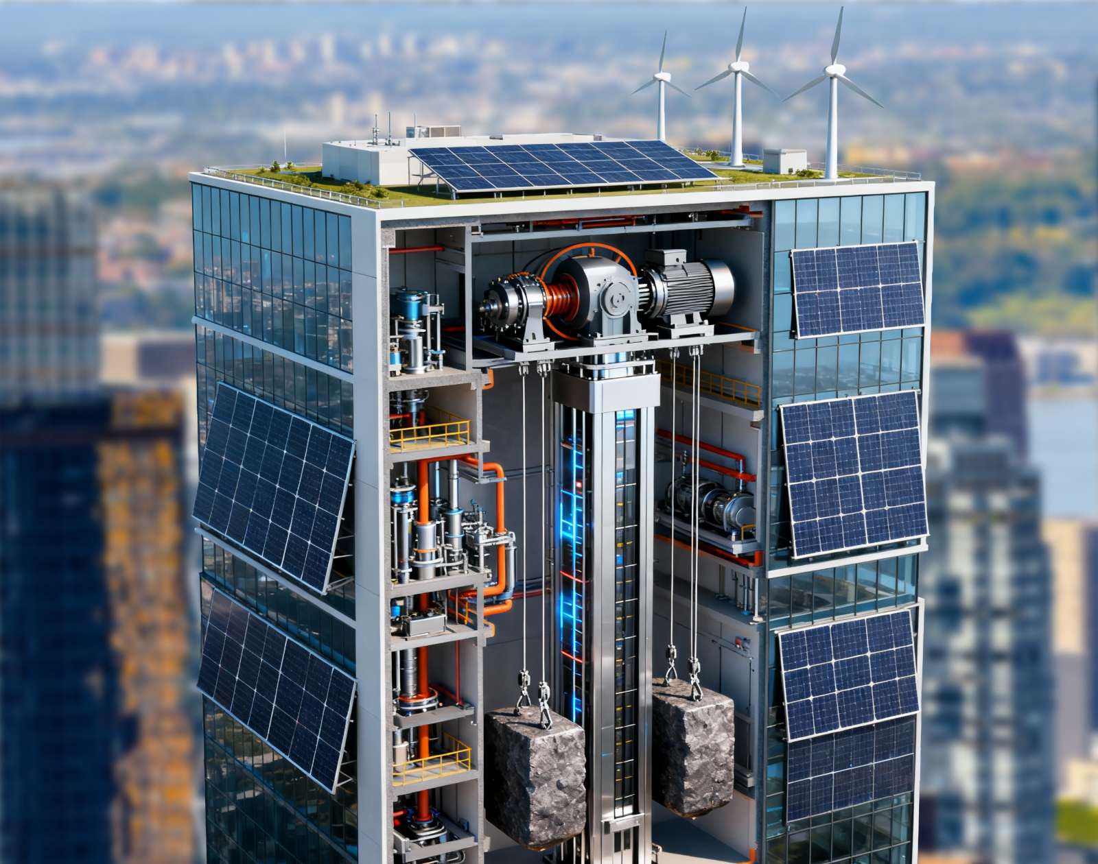 Ces chercheurs veulent intégrer des batteries gravitaires dans les immeubles